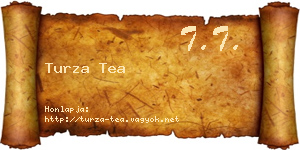 Turza Tea névjegykártya